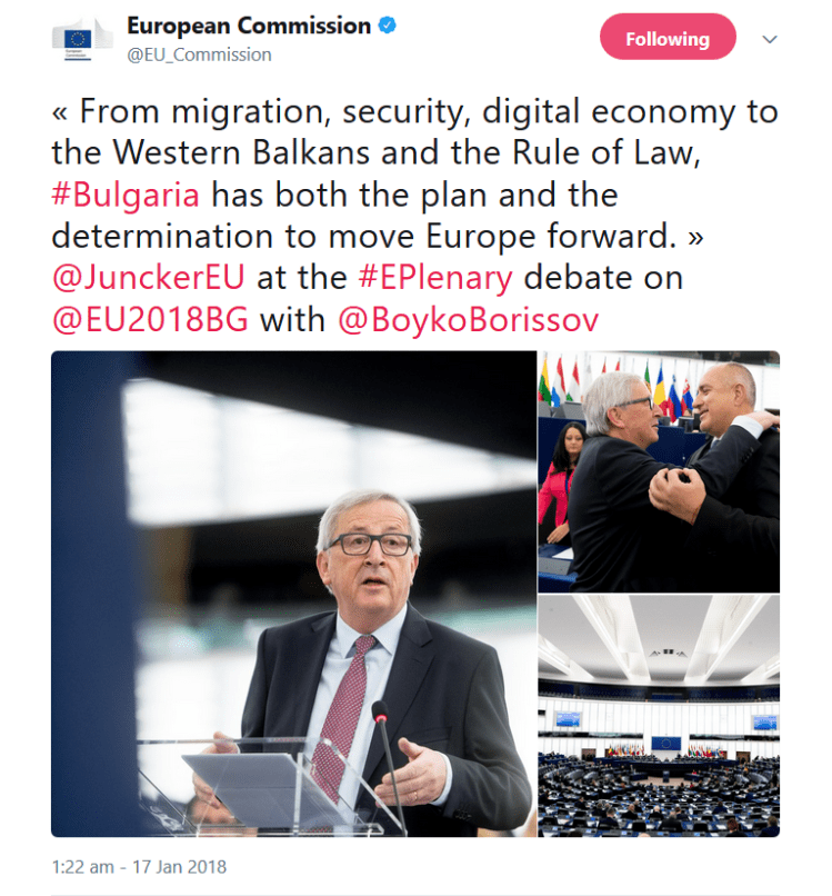 EU Commission rule of law on Twitter