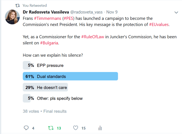 opinion poll timmermans